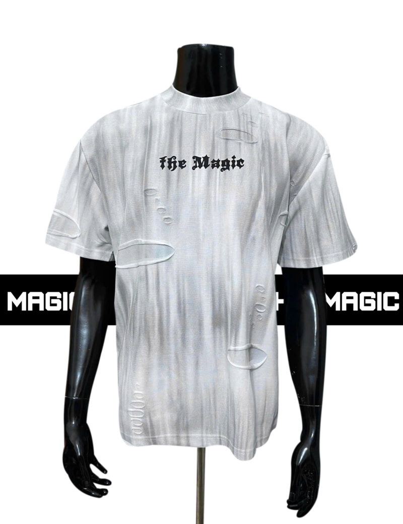 𝑻𝙃𝑬 𝑴𝘼𝑮𝙄𝑪 SPILL T-SHIRT– GREY