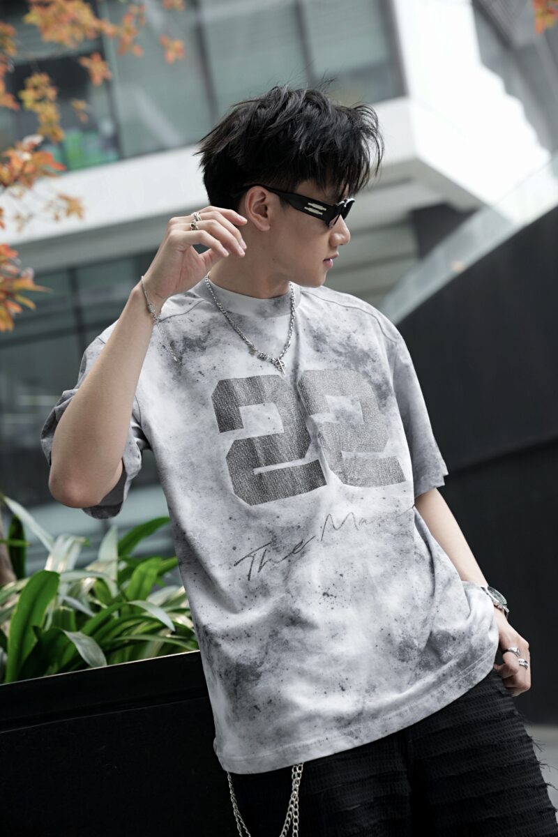 NUMBER T-SHIRT GRAY
