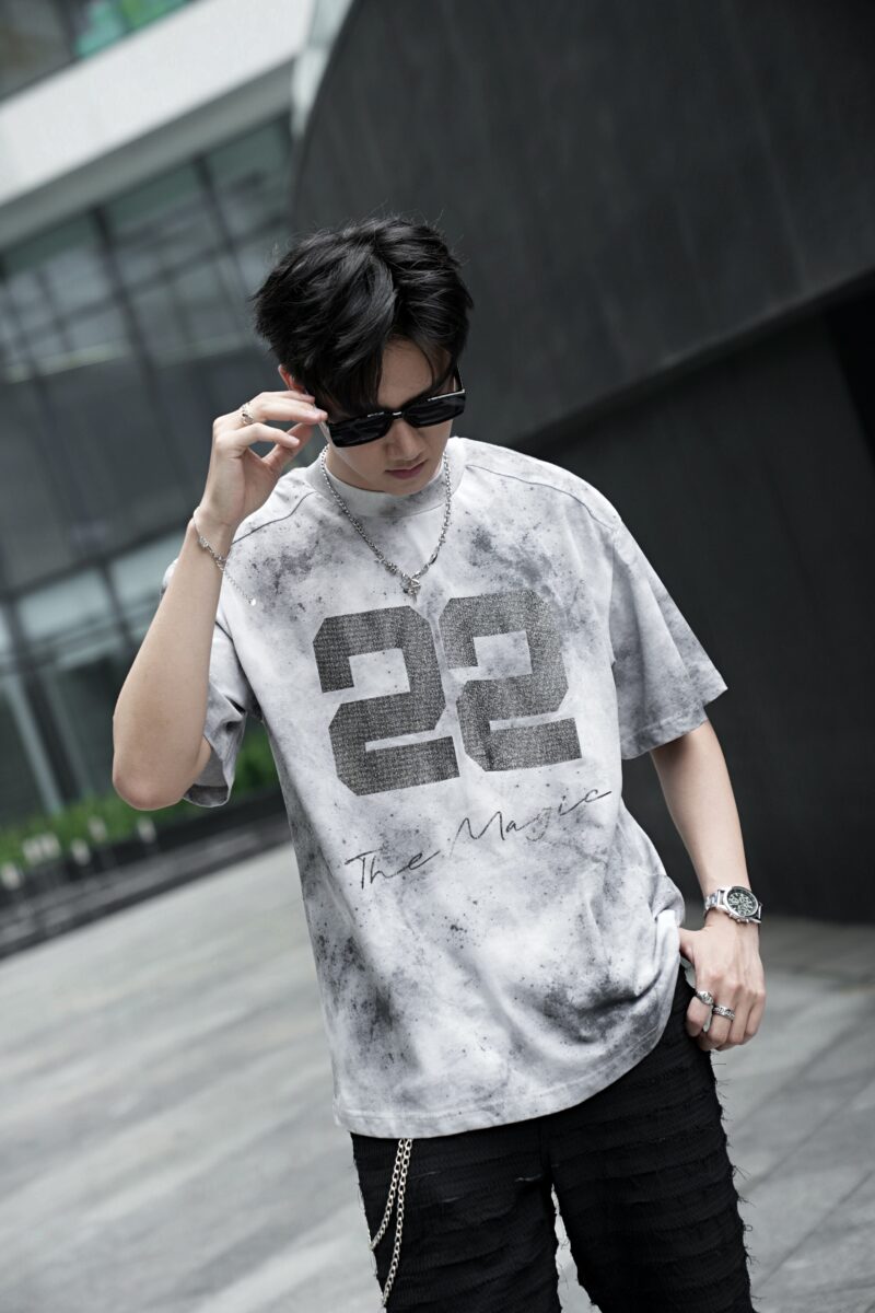 NUMBER T-SHIRT GRAY